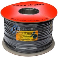 Мікрофонний кабель Sound Star 2x0.28 мм² OFC CU чорний 100м