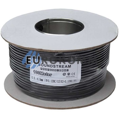 Микрофонный кабель Sound Stream 2x0.14 мм² OFC CU черный 100м