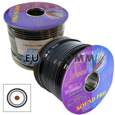 Мікрофонний кабель Sound PRO JY-2007 1x0.22 мм² OFC CU чорний 100м