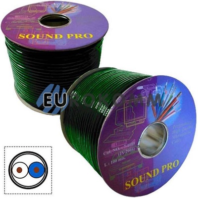 Микрофонный кабель Sound PRO JY-2066-S GN 2x0.22 мм² OFC CU зеленый 100м