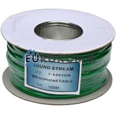 Микрофонный кабель Sound Stream 2x0.17 мм² OFC CU зеленый 100м