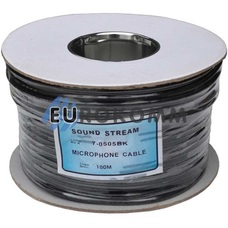 Мікрофонний кабель Sound Stream 2x0.14 мм² OFC CU чорний 100м