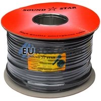 Мікрофонний кабель Sound Star 2x0.28 мм² OFC CU чорний 100м