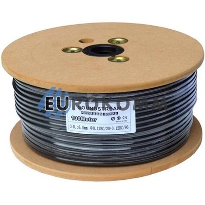 Микрофонный кабель Sound Stream 1x0.22 мм² OFC CU черный 100м