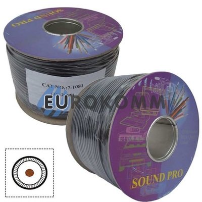 Микрофонный кабель Sound PRO JY-2099 1x0.14 мм² OFC CU черный 100м