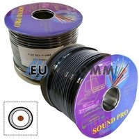 Мікрофонний кабель Sound PRO JY-2007 1x0.22 мм² OFC CU чорний 100м