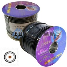 Микрофонный кабель Sound PRO JY-2007 1x0.22 мм² OFC CU черный 100м