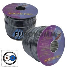 Микрофонный кабель Sound PRO JY-2066 BK 2x0.22 мм² OFC CU черный 100м