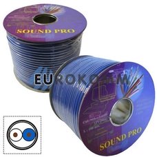 Микрофонный кабель Sound PRO JY-2066 BL 2x0.22 мм² OFC CU синий 100м
