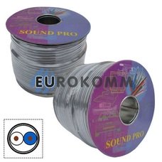 Микрофонный кабель Sound PRO JY-2066 GY 2x0.22 мм² OFC CU серый 100м