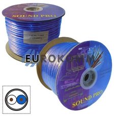 Мікрофонний кабель Sound PRO JY-2097 TR 2x0.22 мм² OFC CU прозоро-синій 100м