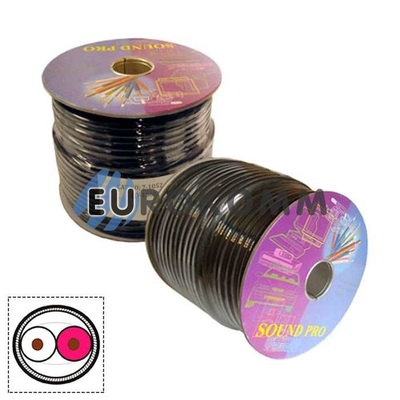 Кабель аудіо-відео Sound PRO JY-1060 2x0.11 мм² /43 OFC CU чорний 100м