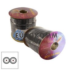 Кабель аудіо-відео Sound PRO JY-1066 2x0.11 мм² /30 OFC CU плоский чорний 100м
