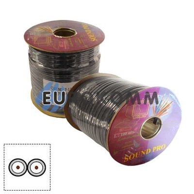 Кабель аудіо-відео Sound PRO JY-1066 2x0.11 мм² /30 OFC CU плоский чорний 100м