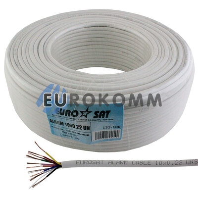 Сигнальный кабель EUROSAT 10x0.22 CCA без экрана белый