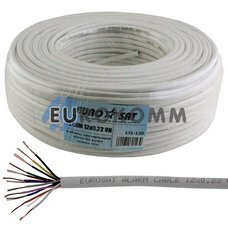 Сигнальный кабель EUROSAT 12x0.22 CU без экрана белый 100м Сигнальный кабель EUROSAT 12x0.22 CU без экрана белый 100м