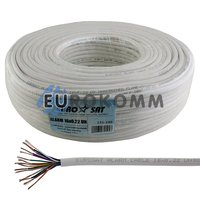 Сигнальний кабель EUROSAT 16x0.22 CU без екрану білий 100м