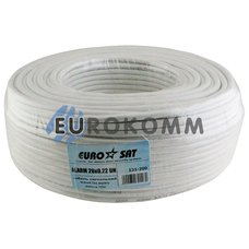 Сигнальный кабель EUROSAT 20x0.22 CU без экрана белый 100м Сигнальный кабель EUROSAT 20x0.22 CU без экрана белый 100м