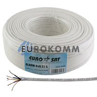 Сигнальный кабель EUROSAT 4x0.22 CU в экране белый 100м