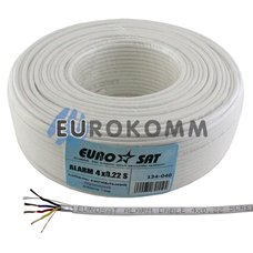 Сигнальный кабель EUROSAT 4х0.22 CCA в экране белый 100м Сигнальный кабель EUROSAT 4х0.22 CCA в экране белый 100м