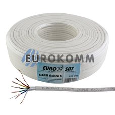 Сигнальный кабель EUROSAT 6х0.22 CCA в экране белый 100м Сигнальный кабель EUROSAT 6х0.22 CCA в экране белый 100м