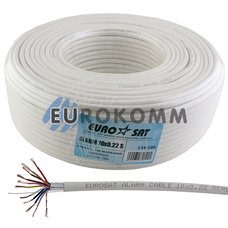 Сигнальный кабель EUROSAT 10х0.22 CCA в экране белый 100м Сигнальный кабель EUROSAT 10х0.22 CCA в экране белый 100м