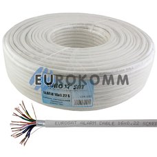 Сигнальный кабель EUROSAT 16х0.22 CCA в экране белый 100м Сигнальный кабель EUROSAT 16х0.22 CCA в экране белый 100м