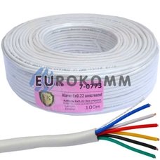 Сигнальный кабель 6х0.22 CU без экрана 100м