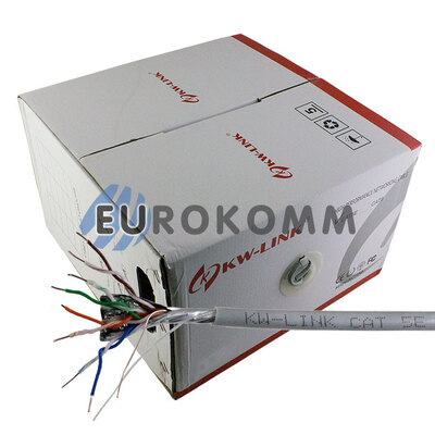 Интернет кабель "Витая Пара" FTP cat.5e CU  4x2x0.50CU KW-Link 305м