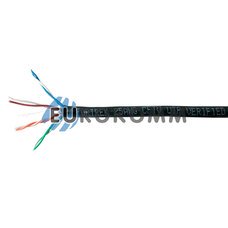 Інтернет кабель "Кручена пара" FTP(PE) cat.5e 4x2x0.50 CCA EUROSAT зовнішній 305м