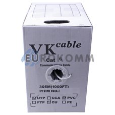 Інтернет кабель "Кручена Пара" UTP cat.6 4х2x0.55 CU VKcable 305м
