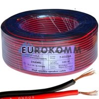 Низковольтный кабель питания Sound Star 2x0.16мм²  CCA красно-черный 100м