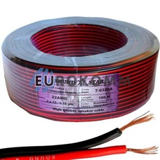 Низьковольтний кабель живлення Sound Star 2x0.22мм² CCA червоно-чорний 100м