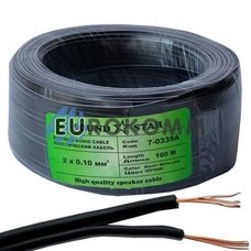 Низковольтный кабель питания Sound Star 2x0.10мм²  CCA черный 100м