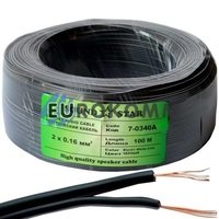 Низьковольтний кабель живлення Sound Star 2x0.16мм² CCA чорний 100м