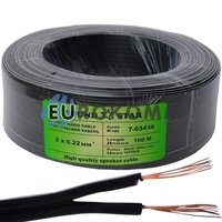 Низьковольтний кабель живлення Sound Star 2x0.22мм² CCA чорний 100м