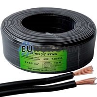 Низьковольтний кабель живлення Sound Star 2x0.50мм² CCA чорний 100м
