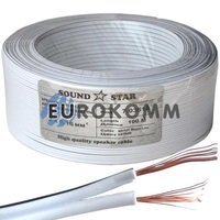 Низьковольтний кабель живлення Sound Star 2x0.16мм² CCA білий 100м