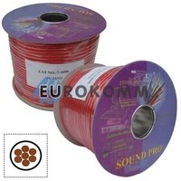 Низьковольтний кабель живлення Sound PRO JY-3532 1x6.0мм² OFC CU прозоро-червоний 100м