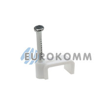 Скоби для кабелю плоскі PROFIX 6/4.1 мм білі (100шт.)