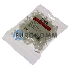 Скобы для кабеля плоские PROFIX 14/7.0 мм белые (100шт.) Скобы для кабеля плоские PROFIX 14/7.0 мм белые (100шт.)
