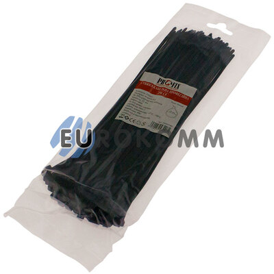 Стяжка нейлонова PROFIX 250х4мм чорна (100 шт.)