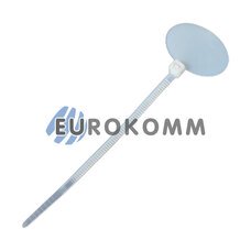 Стяжки із круглою табличкою 100х3мм білі