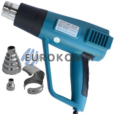 Термофен ZD-510 з дисплеєм, два режими, max-1500W, 650°C