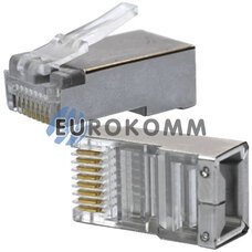 Конектор комп'ютерний 8Р8С (RJ-45), на кабель, екранований