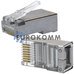 Коннектор компьютерный 8р8с (RJ-45), на кабель, экранированный