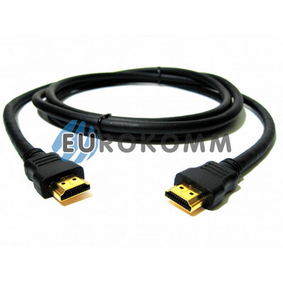 Кабель (шнур) HDMI-HDMI (v1.4, чорний, 1м)
