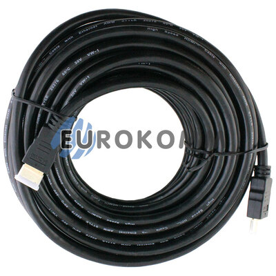 Кабель (шнур) HDMI-HDMI (v1.4, чорний, 15м)