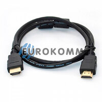 Кабель (шнур) HDMI - HDMI (v1.4, з фільтрами, чорний, 1м)