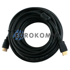 Кабель (шнур) HDMI-HDMI (v1.4, з фільтрами, чорний, 10м)